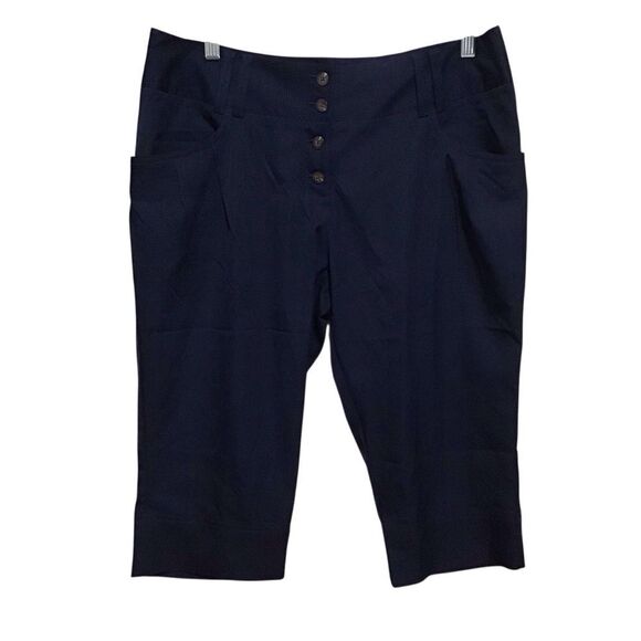 Adidas Climalite Navy Capri Long Golf Shorts 10 - Picture 1 of 10
